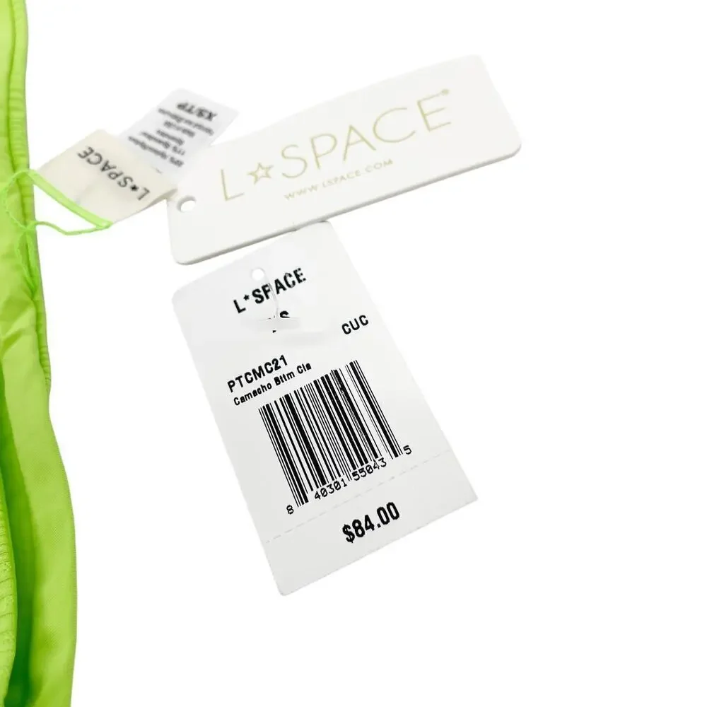 L*Space The Camacho Bikini Bottoms Low Rise Cucumber Green Size XS NEW with tags